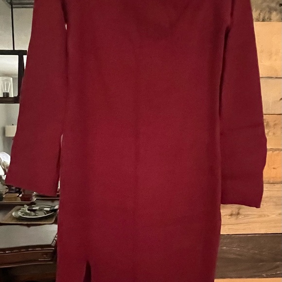 Burgundy sweater dress, brand new.  Size large. - Picture 2 of 3